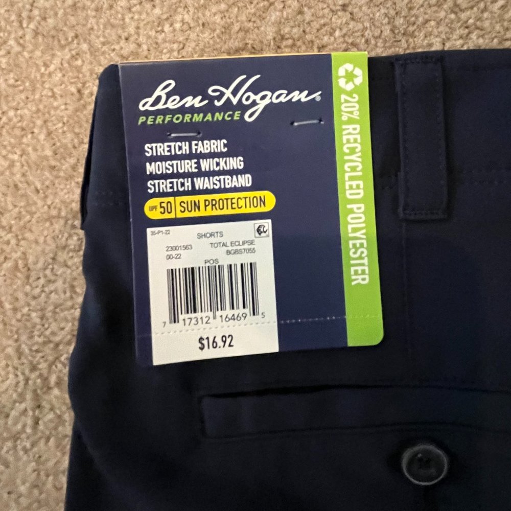 Ben Hogan Performance Men's Flat Front Active Flex Stretch Golf Short - 36